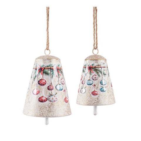 SET 2 CAMPANE CHILLY CON SFERE DISEGNATE